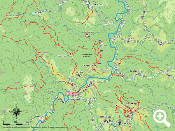 Cartografia Casaleggio - Ponte Romano